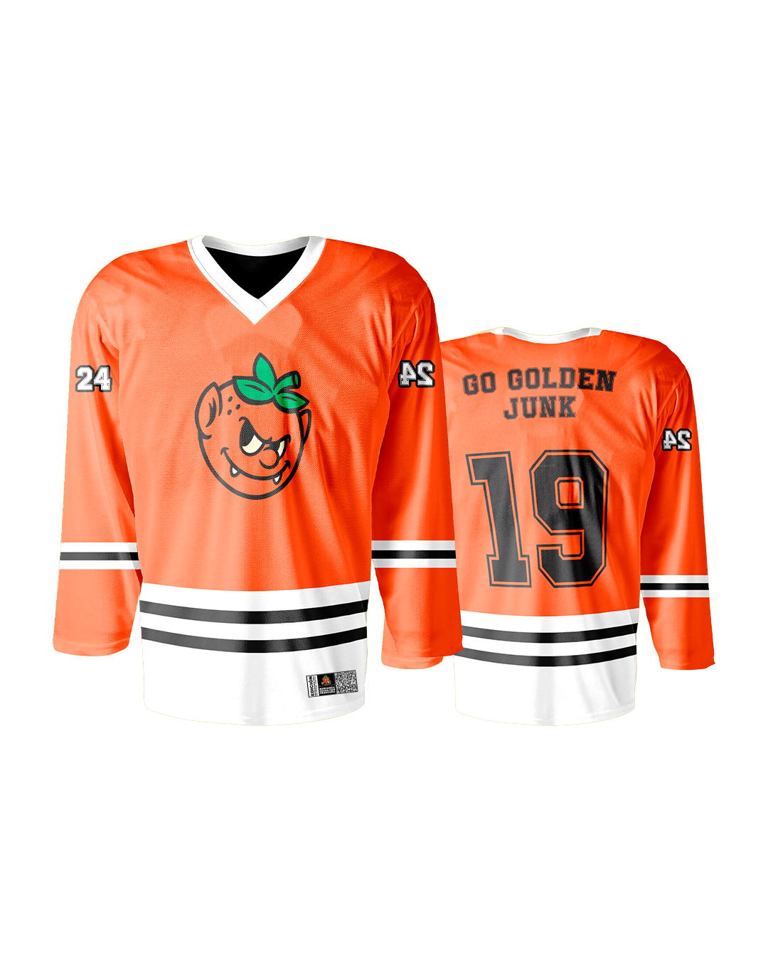Go Golden Junk Hockey Jersey Orange