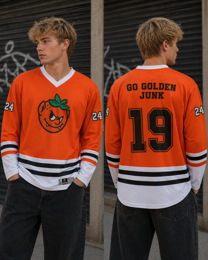 Go Golden Junk Hockey Jersey Orange