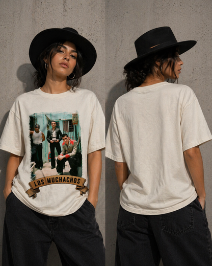 Los Muchachos Photo Tee Cream | Model