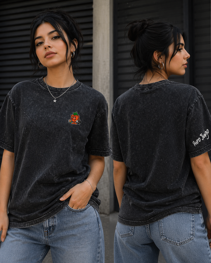 MJR Acid Wash Tee Black | Model