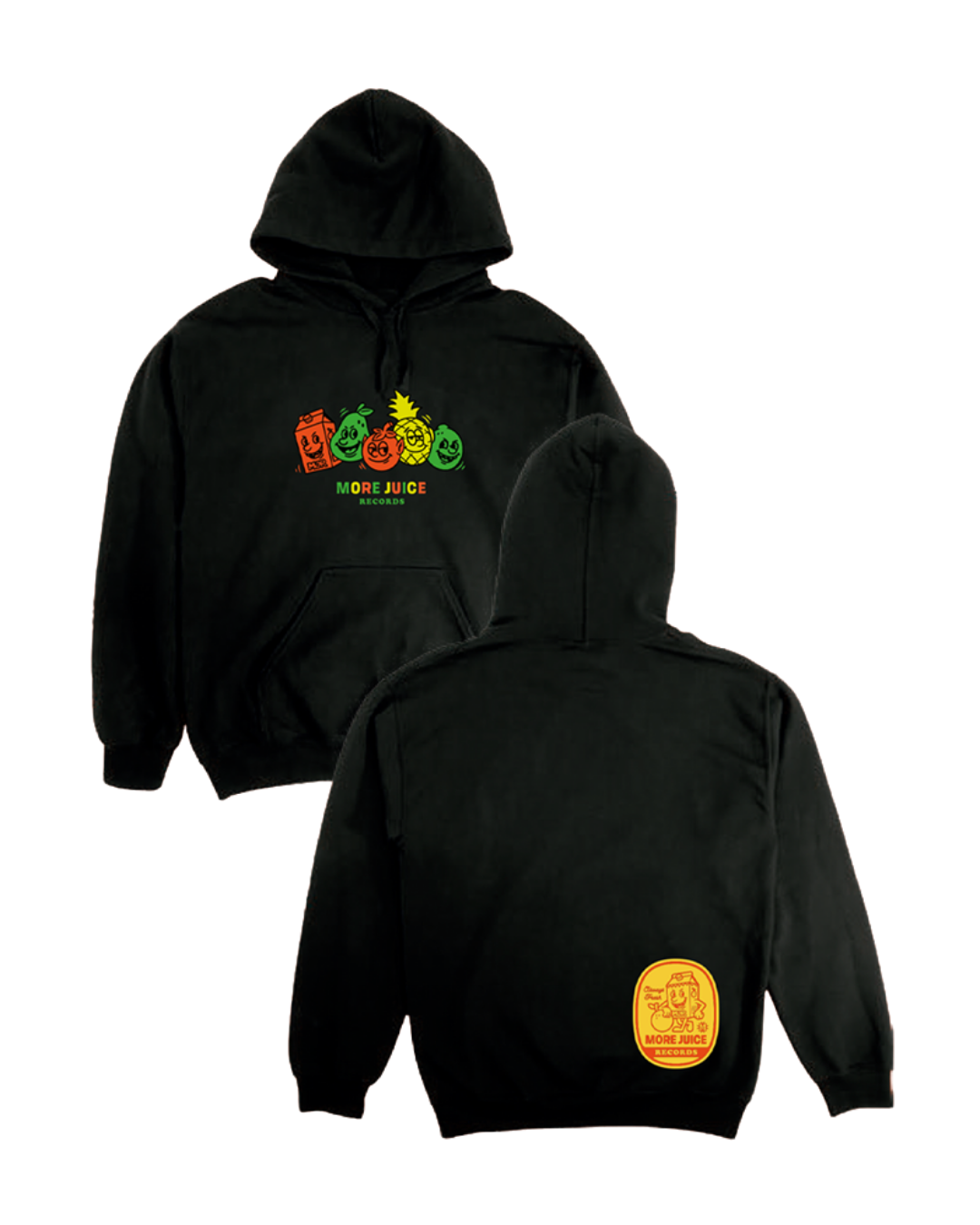 More Juice Fruits Hoodie Black