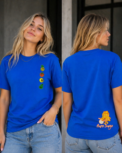 More Juice Fruits Tee Blue | Model