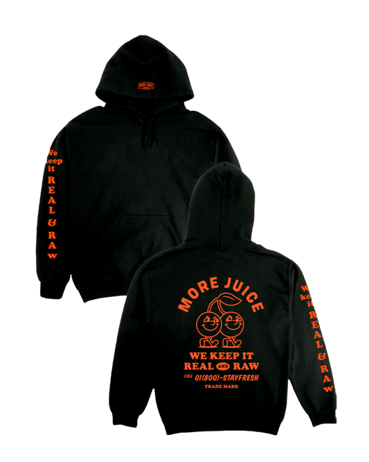 More Juice Real & Raw Hoodie Black