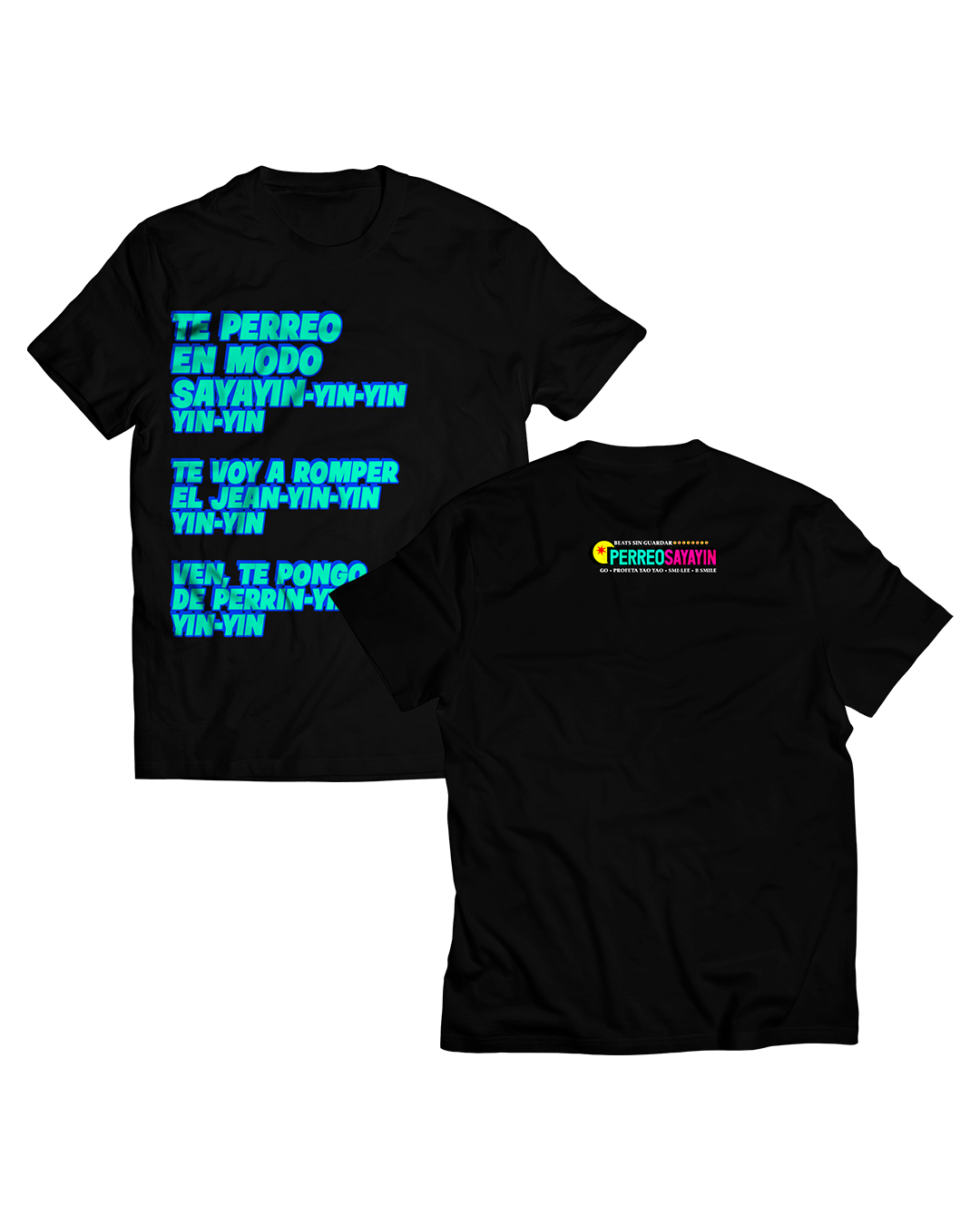 Perreo Sayayin Lyrics Tee Black