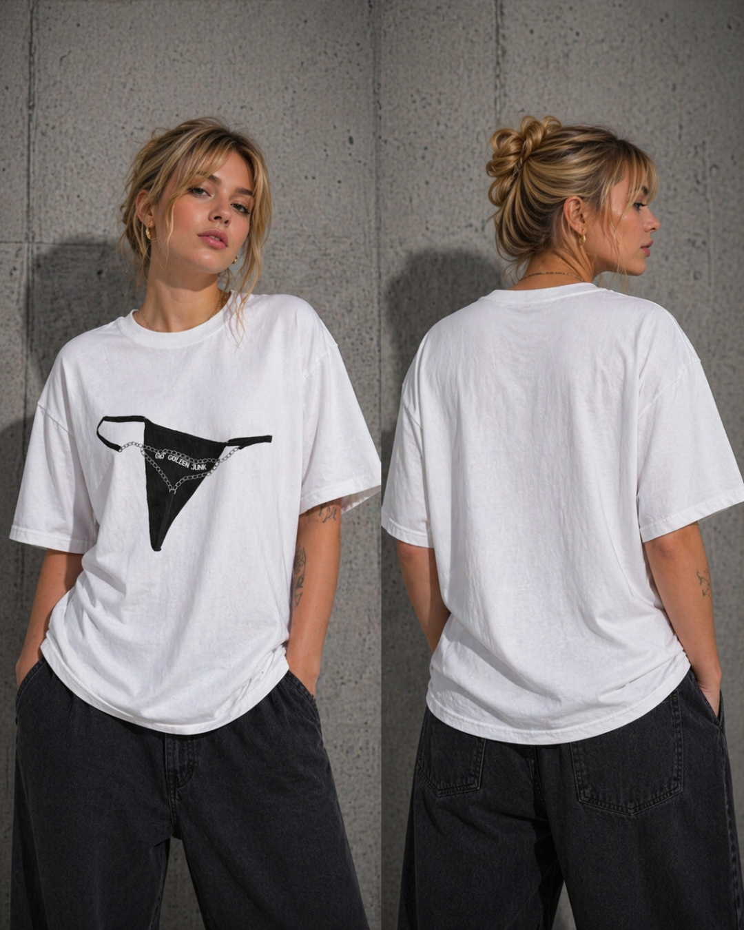 Playera Go Golden Junk Chain Thong | Model