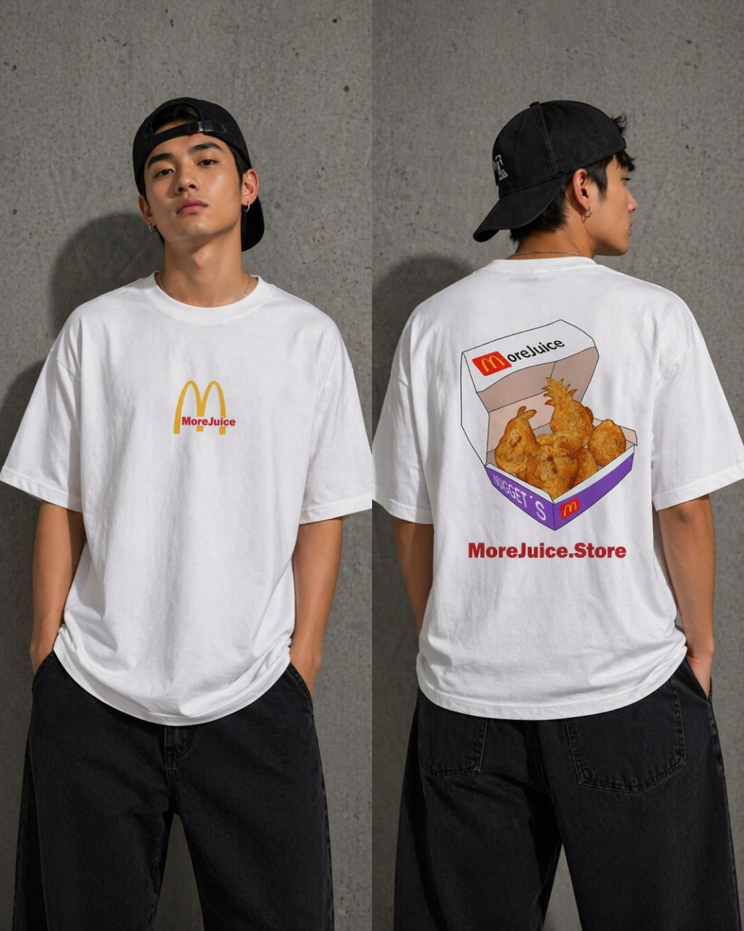 Playera MoreJuice Nuggets Graphic | Model
