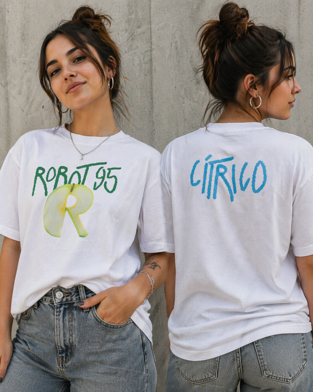 Robot95 Cítrico Tee White | Model