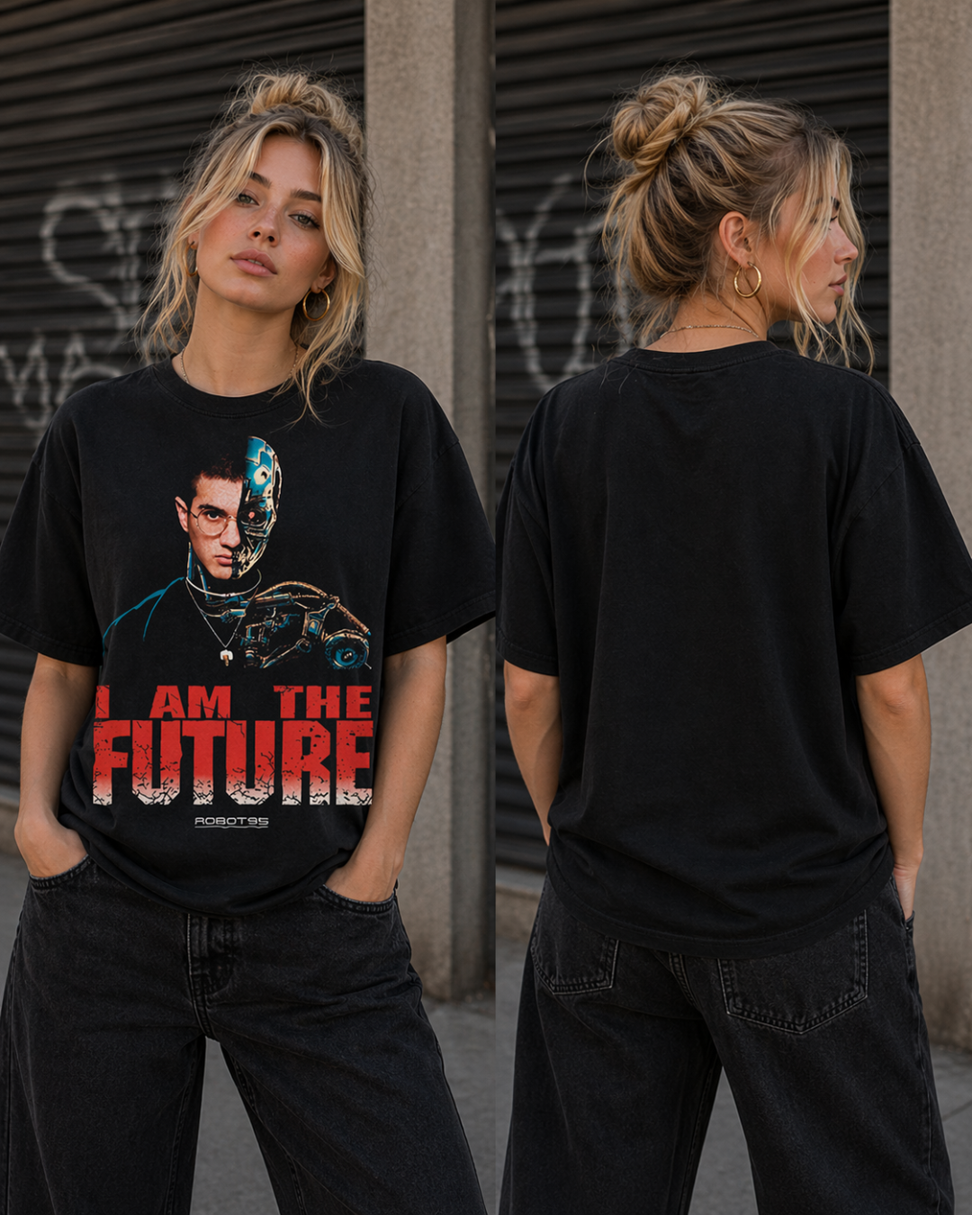 Robot95 Future Tee Black | Model