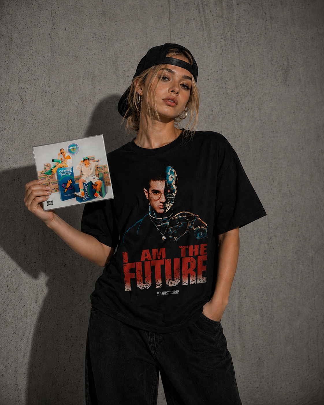 Robot95_I_Am_The_Future_T-Shirt_CD_Bundle_Model