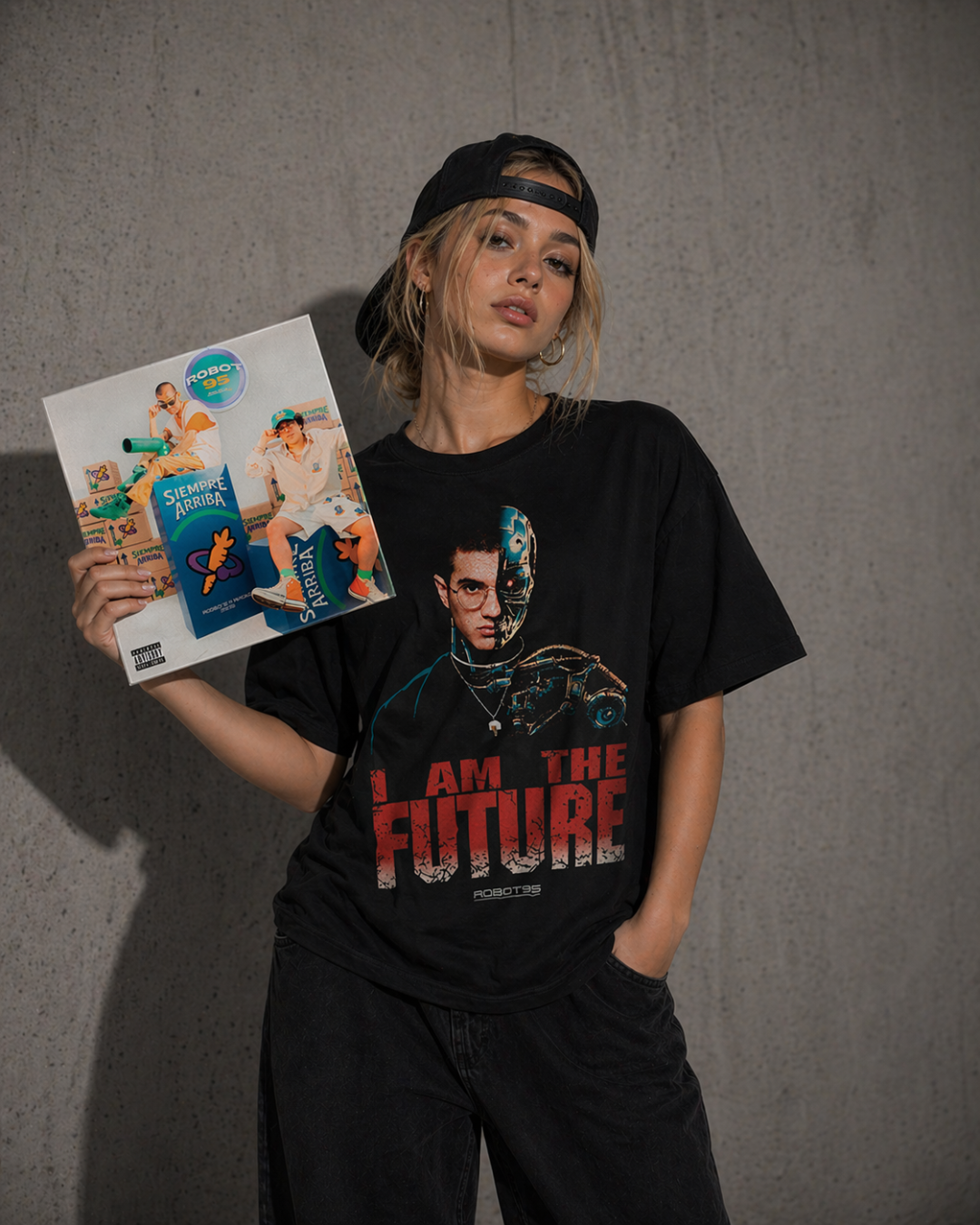 Robot95 “I Am The Future” T-Shirt + LP Bundle | Model