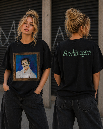Sr. Ahuevo Portrait Tee Black | Model
